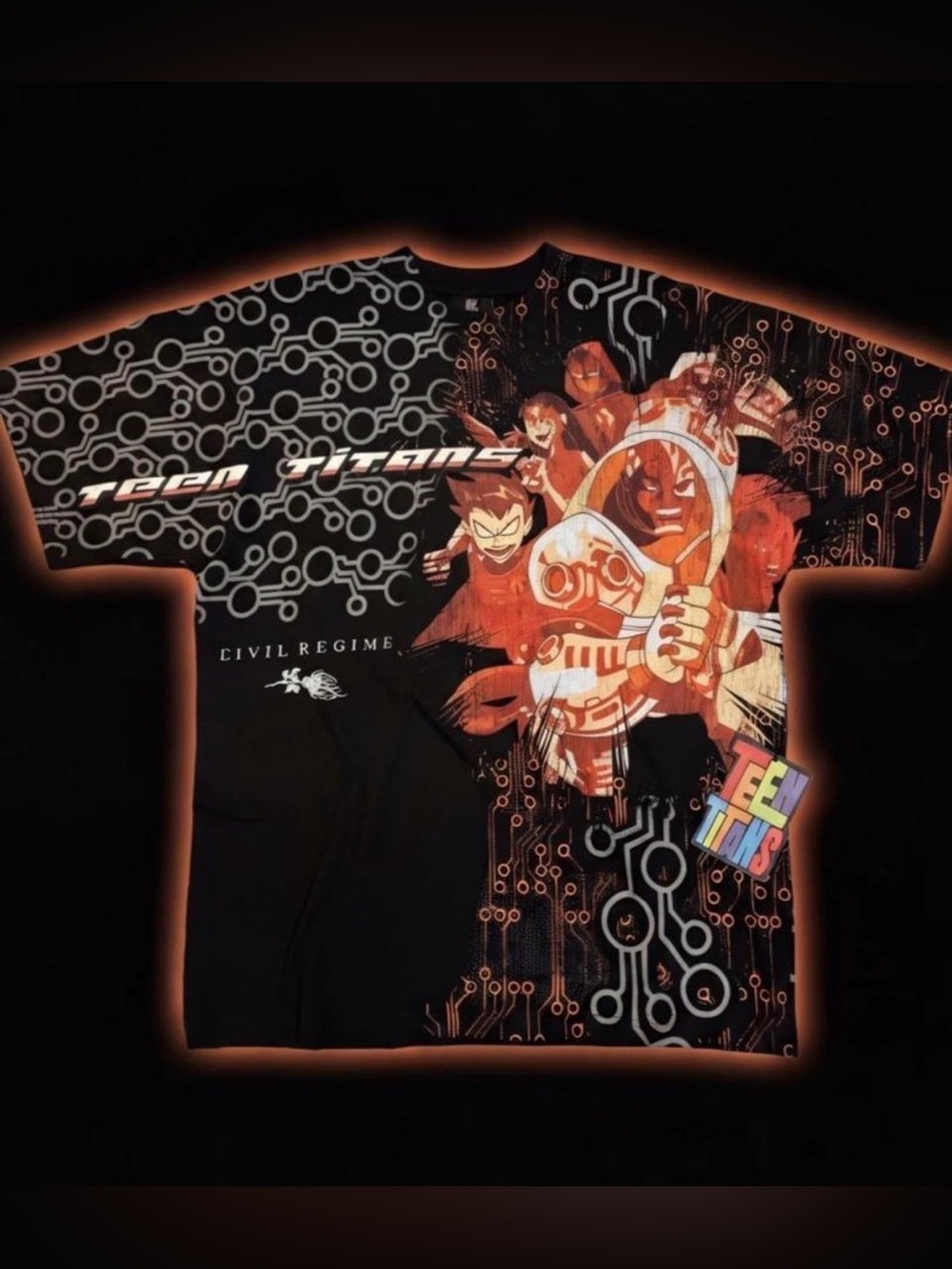 Civil Regime x Teen Titans AOP
Oversized Graphic Tee - Size L - NWT